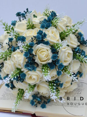 artificial bridal bouquet custom colour wedding flowers