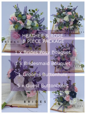 custom colour bridal bouquet package for weddings uk