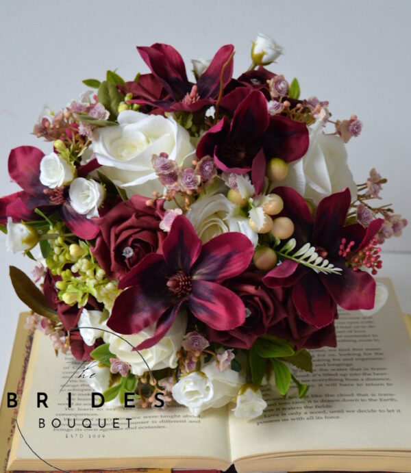 "Ready to ship artificial bridal bouquet for winter wedding"