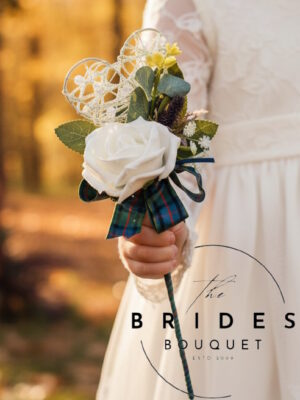 childs flower girl wand bridesmaids scottish wedding wand rose thistle