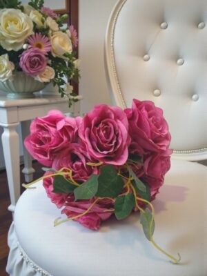 deep pink silk rose bundle artificial roses