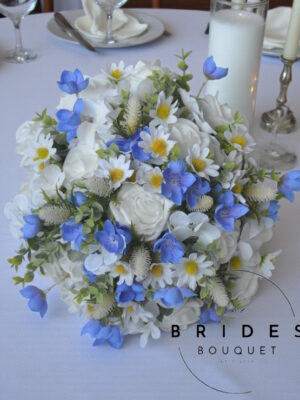 Spring and summer wedding wildflower bridal bouquet artificial flowers