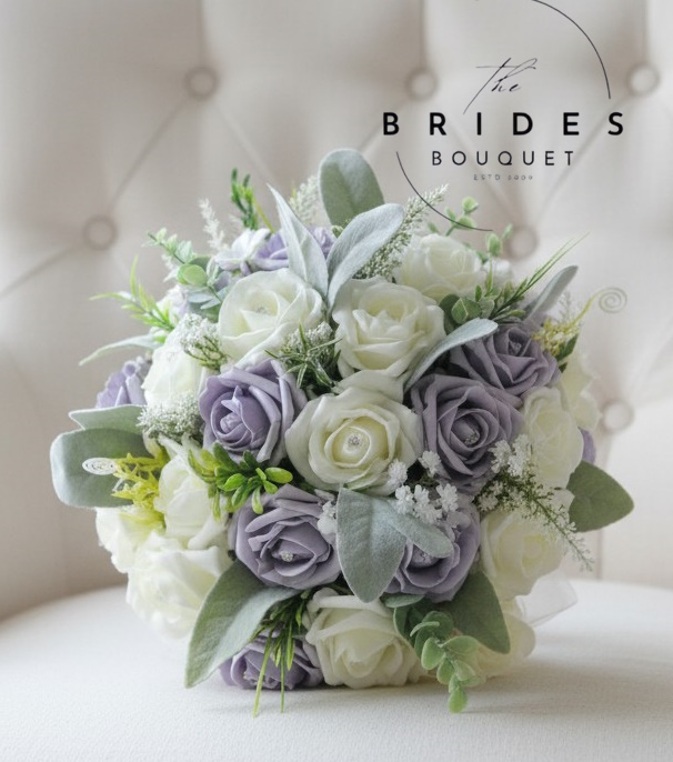 realistic artificial bridal bouquets with natural look foliage and faux roses in your colours brides bouquet of faux roses with realistic foliage bridal flowers in pink fake roses felicity design
