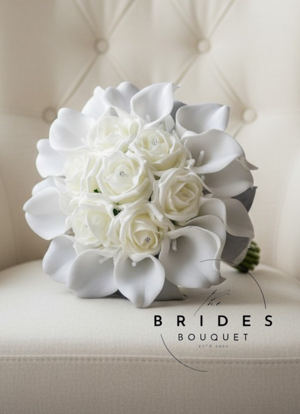 artificial rose and calla lily wedding bouquets calla lillies skirt bridal bouquet