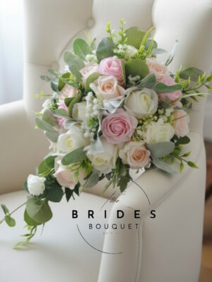 silk rose realistic bridal bouquet order wedding flowers delivered uk