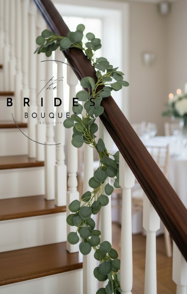 artificial eucalyptus garland 6 foot greenery Artificial eucalyptus garland 2 metre faux greenery swag