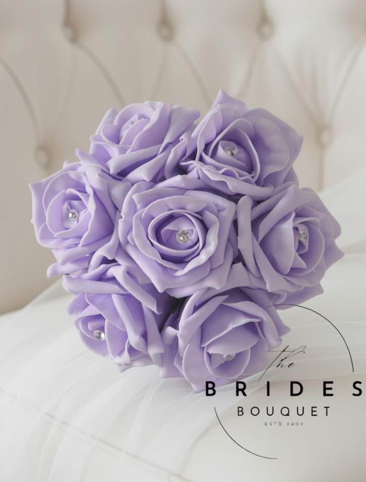 one colour rose wedding bouquets artificial bridal flowers for flower girls weddings ice lilac
