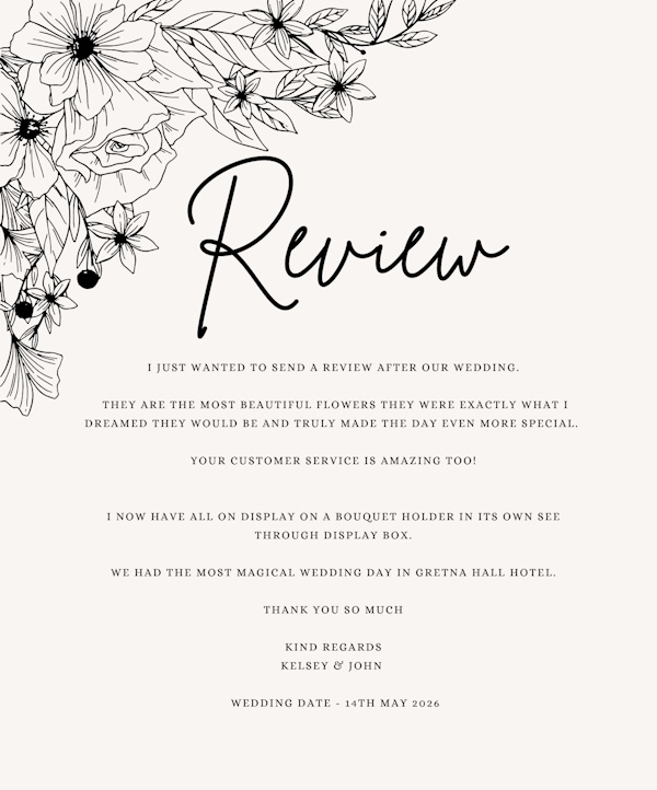review of the bride bouquet uk wedding flowers by kelsey and john